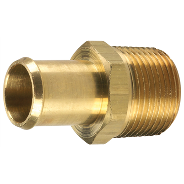 Brass 1.18 in Male NPTF x Beaded Hose Barb